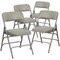 Emma and Oliver 4 Pack Home & Office Portable Party Events Padded Metal Folding Chair